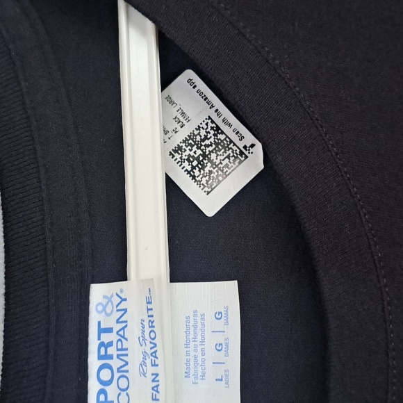 Pregnancy Announcement Black Tee Size Large #New PTP:21.5" - Picture 3 of 4